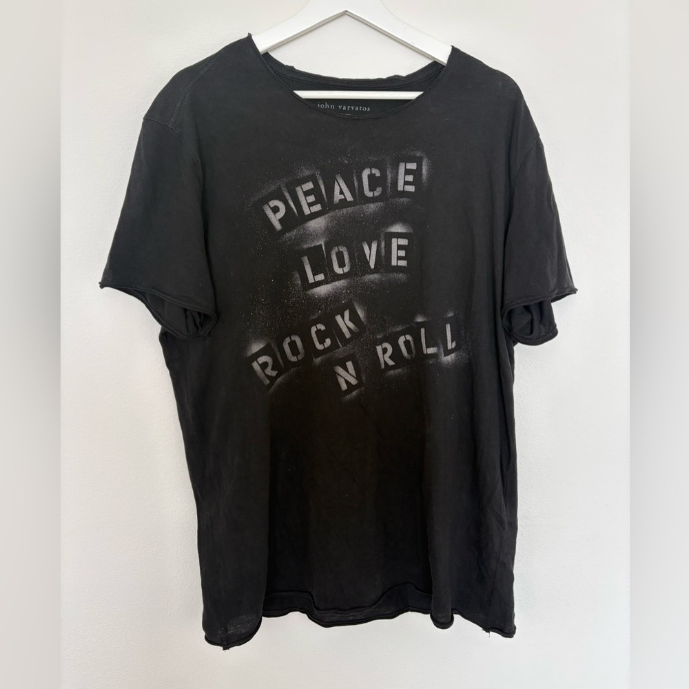 John Varvatos Black Graphic T-Shirt